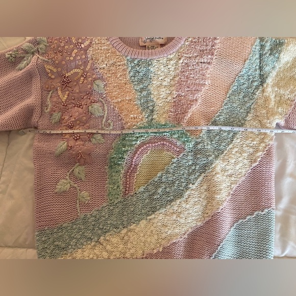 Vintage Jaclyn Smith Pastel Textured Sweater - Picture 6 of 8